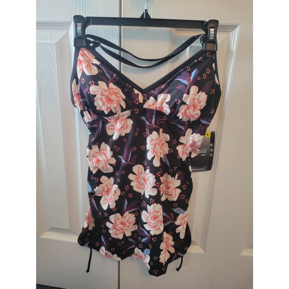 Avia shirred floral tankini